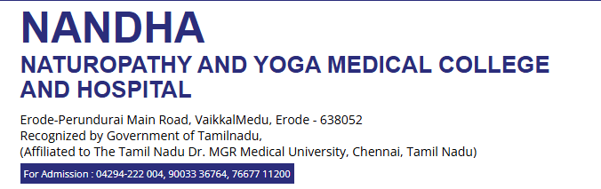 Nandha Naturopathy and Yoga Medical College cover